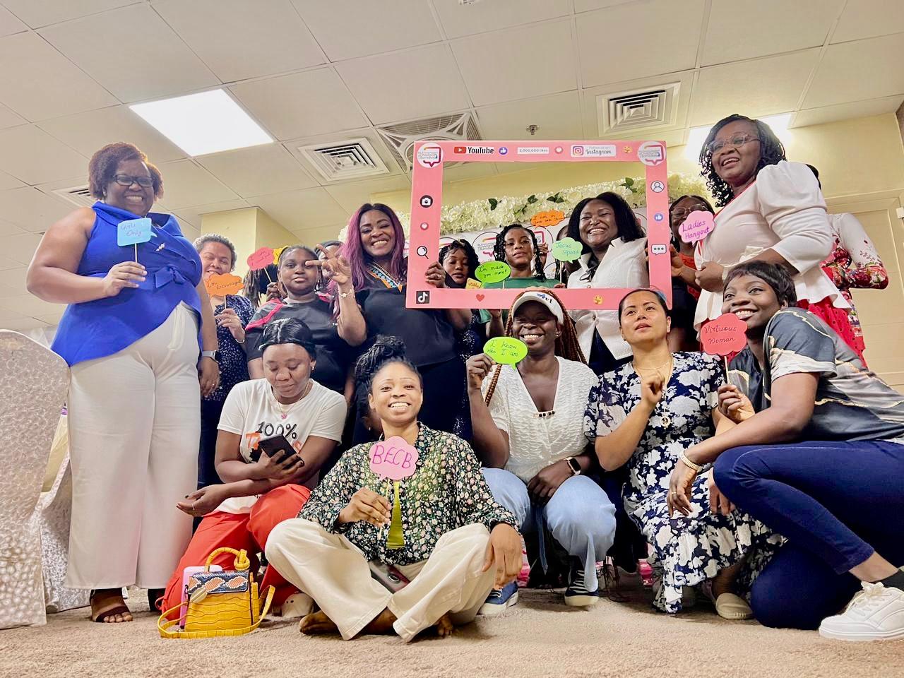 BECB Ladies Hangout — group with props